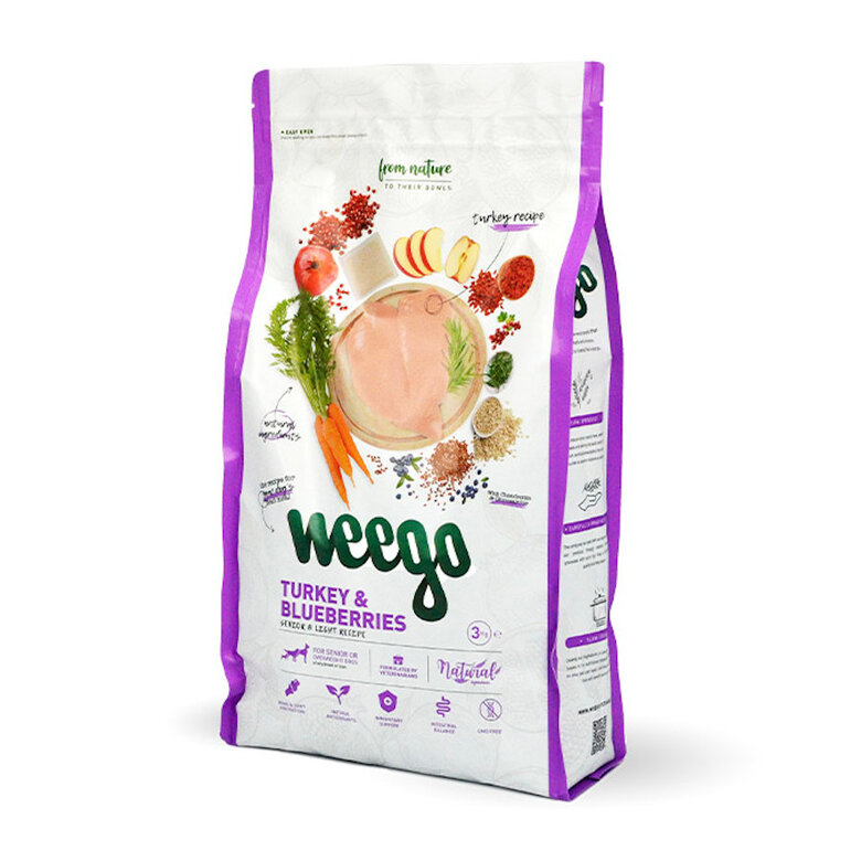 12 kg Weego Peru e Mirtilos ração para cães,  Imagem número 1 12 kg Weego Peru e Mirtilos ração para cães, , large Imagem número 1